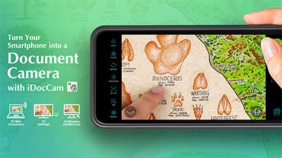 Turn your smartphone into a document camera with the new iDocCam app from IPEVO